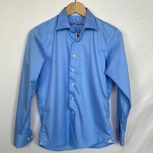 Robert Graham Kids Long Sleeve Button Down‎ Shirt Blue Size M